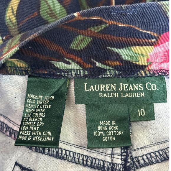 Vintage Ralph Lauren Jeans Co Floral Capri Pants | Size 10 - Picture 9 of 9